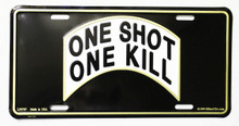 One Shot One Kill License Plate