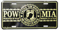 Gold POW MIA License Plate