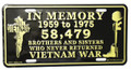Vietnam Memorial License Plate