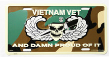 Vietnam Veteran and Proud License Plate