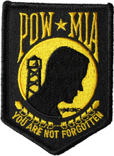Gold POW MIA Patch