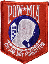 Red White and Blue POW MIA Patch