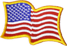Wavy USA Flag Patch