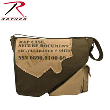Military Style Vintage Canvas Map Bag