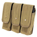 Tan AR/AK Triple Magazine Pouch