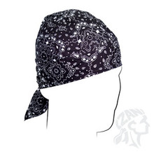 ZANheadgear Black Paisley Flydanna