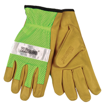 Kinco Safety Green Mesh Back Pigskin Leather Driver Glove