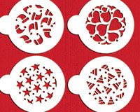 Easy to use stencil on buttercream and fondant cakes.  Can also be used on royal iced cookies once they are dry.