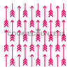 Arrows stencil. Overall size approximately 5.5" x 5.5". PINK sections in image are the open sections. Stencils are 5mil Food Grade plastic, washable and reusable.