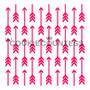 Arrows stencil. Overall size approximately 5.5" x 5.5". PINK sections in image are the open sections. Stencils are 5mil Food Grade plastic, washable and reusable.