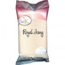 Royal Icing: Mix at medium speed, 1 lb. of mix and 5 Tablespoons water, beat until icing stands in peaks. Flavor and color as desired.
Picture or Flow Icing: Add 1 Tablespoon water of each 1/2 cup of Royal Icing prepared as above.  Mix by hand. 1#-bag covers approximately 25-30 three inch cookies.
Net Weight: 16 oz. 
Shelf Life: 1 year if kept in cool, low humidity environment.
Note: This product is prepared and packaged using machines that may come into contact with wheat/gluten, eggs, dairy or dairy products, peanuts, soy, tree nuts.
Certified Kosher
