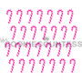  Overall size approximately 5.5" x 5.5". PINK sections in image are the open sections. Stencils are 5mil Food Grade plastic, washable and reusable