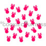 Overall stencil size approximately 5.5" x 5.5". PINK sections in image are the open sections. Stencils are 5mil Food Grade plastic, washable and reusable.