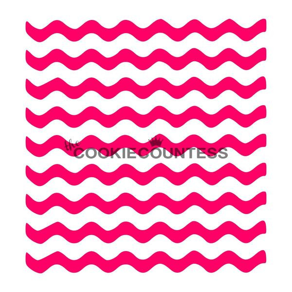 Overall stencil size approximately 5.5" x 5.5". PINK sections in image are the open sections. Stencils are 5mil Food Grade plastic, washable and reusable.