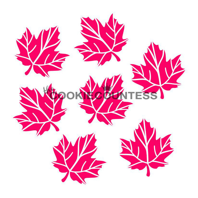 Overall stencil size is approximately 5.5" x 5.5". PINK sections in image are the open sections. Stencils are 5mil Food Grade plastic, washable and reusable.