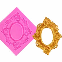 Fancy Oval Frame 3.5" Silicone Mold