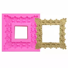 Fancy Square Frame 3.5" Silicone Mold