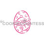 Designed by the talented Drawn with Character - Easter Egg stencil.

Design size is 2.25" x 2.85"  Use as a Paint your Own stencil, or as it's own design!

Overall stencil size is approximately 5.5" x 5.5". PINK sections in image are the open sections. Stencils are 5mil Food Grade plastic, washable and reusable. 