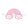 ainbow Paint Your Own stencil.  Design size is 3.25" x 2.01" Overall stencil size approximately 5.5" x 5.5". PINK sections in image are the open sections. Stencils are 5mil Food Grade plastic, washable and reusable.

What is a PYO?

PYO stands for "Paint Your Own" Cookie. This popular style of cookie uses a cookie stencil to create a design that can be used with one of our Edible Paint Palettes for a fun activity!