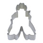 Tinplated steel cookie cutter.  Hand wash & dry thoroughly before storing.