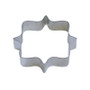 Tinplated steel cookie cutter.  Hand wash & dry thoroughly before storing.