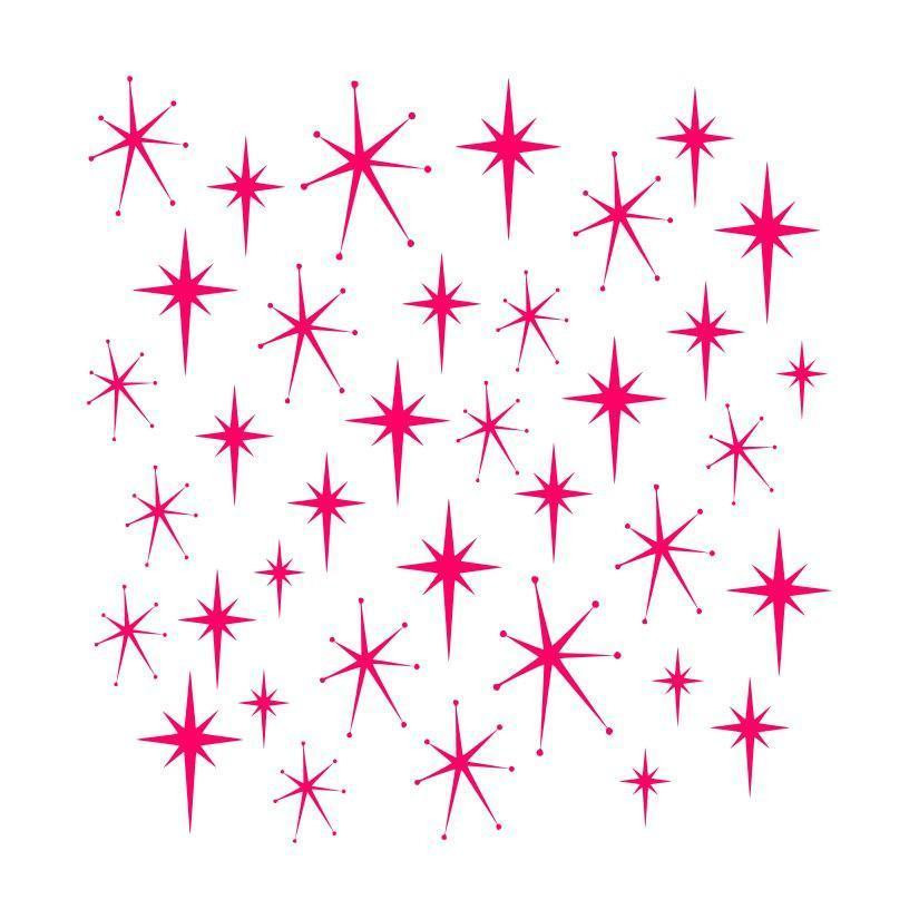Retro Star repeating pattern stencil by Funky Junk's Old Sign Stencils