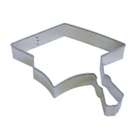 Tinplated steel cookie cutter.  Hand wash & dry thoroughly before storing.