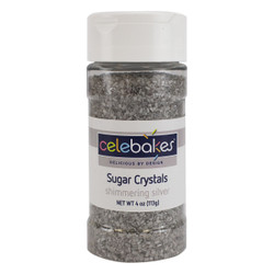 Shimmering Silver Sugar Crystals