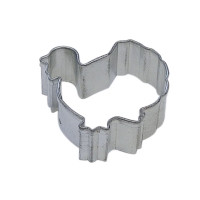 Tinplated steel cookie cutter.  Hand wash & dry thoroughly before storing.
Great for cutting out fondant and magic chocolate pieces. 