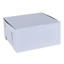 6x6x4 White Cake Box