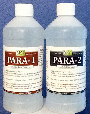 Para Combo Kit includes one 16 ounce Para-1 and one 16 ounce Para-2 bottle.