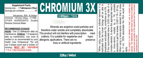 Chromium is also available in 16, 32 or 128 oz sizes.