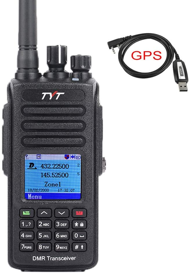 TYT MD-UV390 IP67 DMR Digital Two Way Radio with 3600 mAh battery