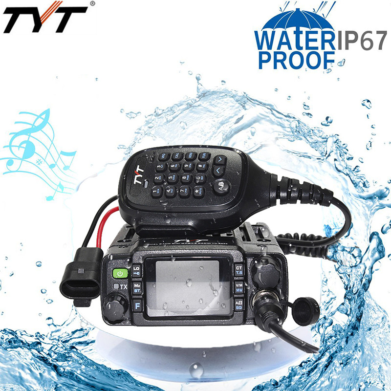 TYT TH-8600 IP67 Waterproof 25 Watt Dual Band Mobile Transceiver with USB  Cable and software