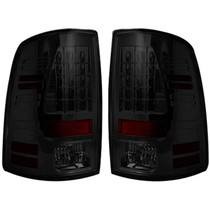 RECON 264169BK SMOKED LED TAIL LIGHTS 2010-2018 RAM 2500/3500 | 2009-2018 DODGE RAM 1500 (FOR MODELS EQUIPPED WITH OE HALOGEN TAIL LIGHTS)