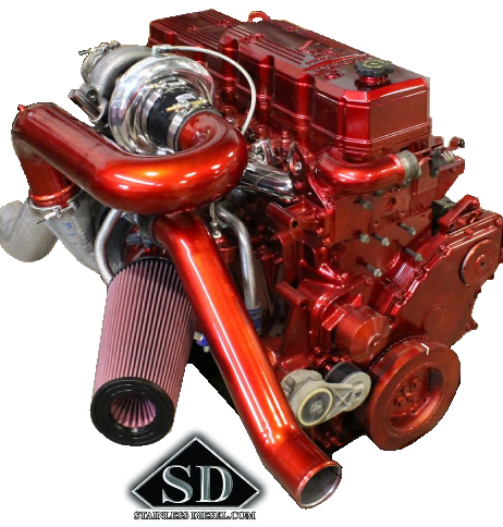 Mishimoto Red Silicone Coolant Hose Kit For 98.5-02 Dodge 5.9L Cummins Diesel