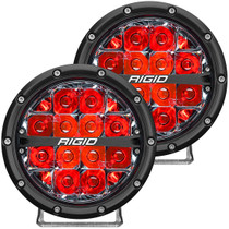 RIGID INDUSTRIES 36203 360-SERIES 6 INCH LED OFF-ROAD SPOT BEAM RED BACKLIGHT PAIR