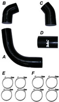 PPE 115910204 LB7 02-04 SILICONE HOSE AND CLAMP KIT BLACK