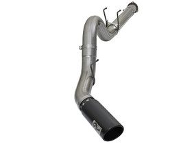 AFE POWER 49-43090-B LARGE BORE-HD 5" 409 STAINLESS STEEL DPF-BACK EXHAUST SYSTEM W/ BLACK TIP FOR FORD DIESEL TRUCKS 2017-2020 V8-6.7L (TD)