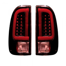 RECON 264293RBK TAIL LIGHTS OLED IN DARK RED SMOKED FORD SUPER DUTY F250HD/350/450550 08-16 