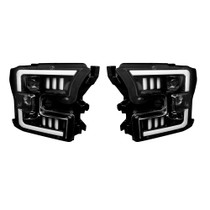 RECON 264290BKC PROJECTOR HEADLIGHTS IN SMOKED/BLACK 15-17 FORD F150