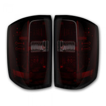 RECON 264238RBK REPLACES OEM HALOGEN TAIL LIGHTS OLED DARK RED SMOKED CHEVY SILVERADO 1500 14-18 & 2500/3500 14-19 