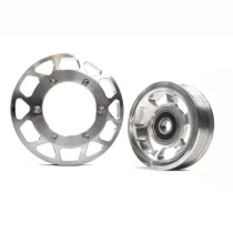 INDUSTRIAL INJECTION 24FC09 COMMON RAIL CUMMINS BILLET PULLEY KIT (2003-12) CLEAR ANODIZED