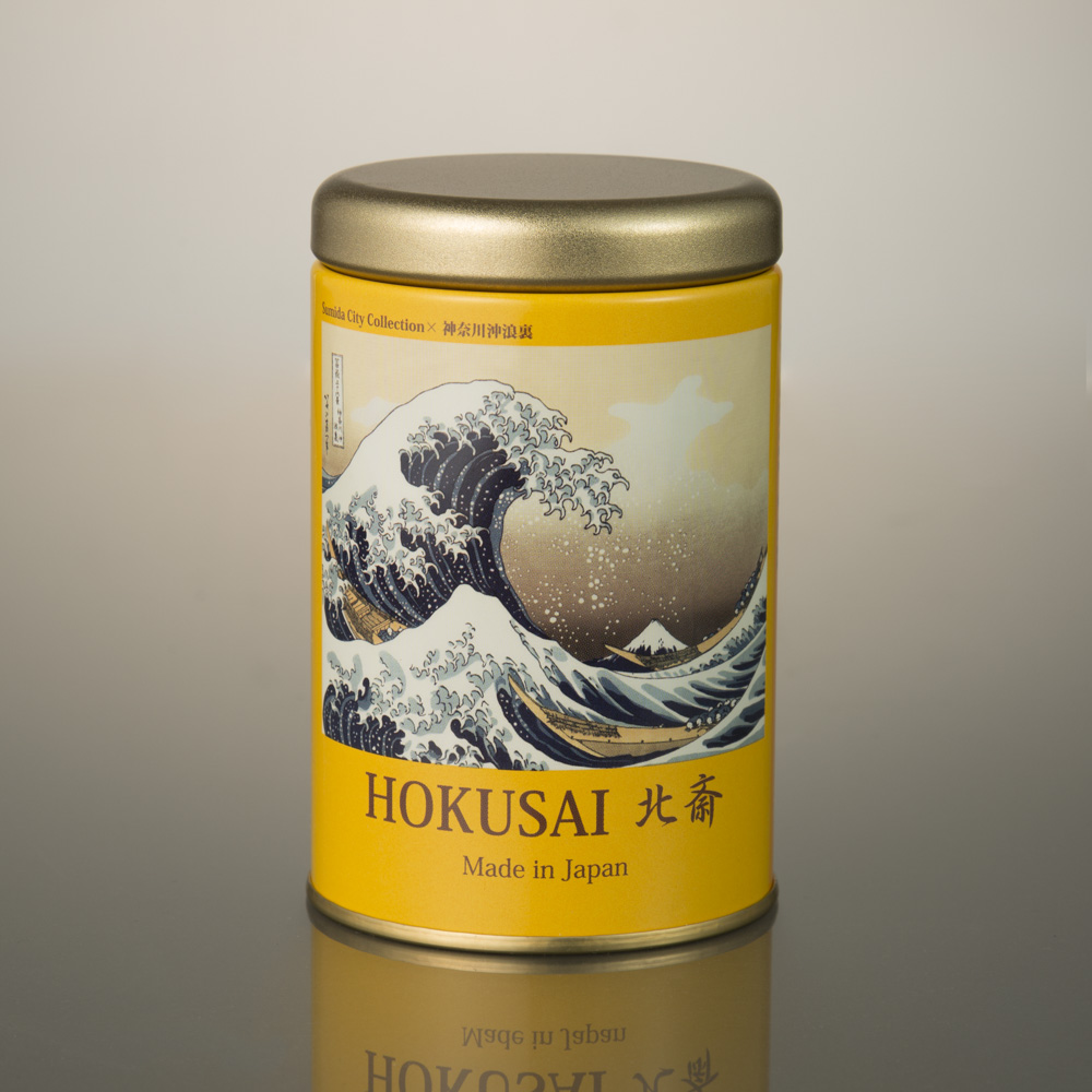 Black tea Yuzu citron Teabg w The Great Wave off Kanagawa (Kanagawa-oki nami ura) - Fugaku sanju-rokkei (Thirty-Six Views of Mt Fuji)