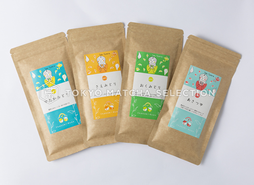 Value Set - 4 Cultivars - Midori no Ocha green tea series 80g (2.82oz) * 4 packs set - package
