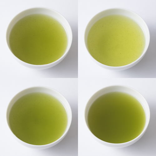Value Set - 4 Cultivars - Midori no Ocha green tea series 80g (2.82oz) * 4 packs set - water color