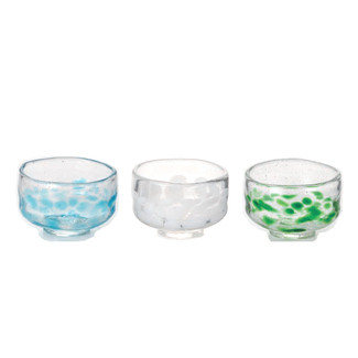 GIYAMAN - Glass Matcha Bowl - 3 color - Japanese Matchawan tea ceremony