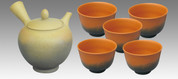 Tokoname Kyusu Teaset - KOJI - Dawning 1pot & 5chawan cups - Set Image