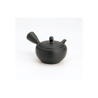 Tokoname kyusu - SYUNZYU (310cc/ml) Black ceramic Obi-ami - Japanese teapot