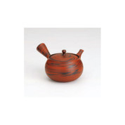Tokoname kyusu - TOSEI (260cc/ml) Orange Marble ceramic Obi-ami Japanese teapot